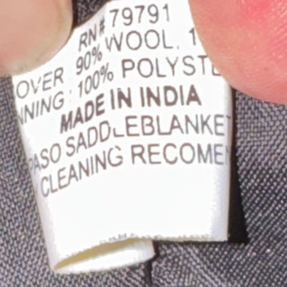 El Paso Saddle Blanket Co Blue Wool Southwestern Tote Bag - Picture 9 of 9